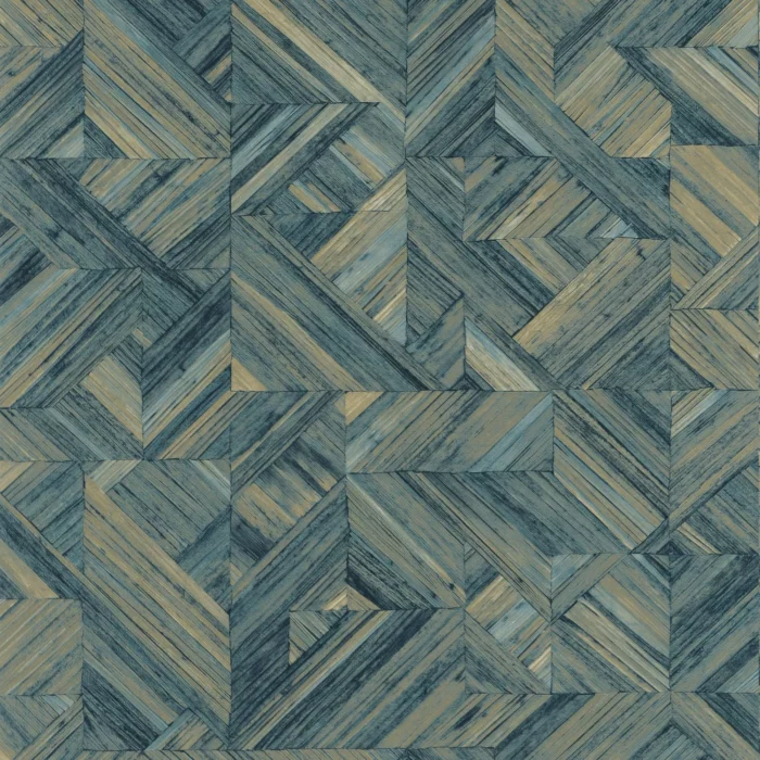 Paille Wallpaper - Bleu Indigo swatch