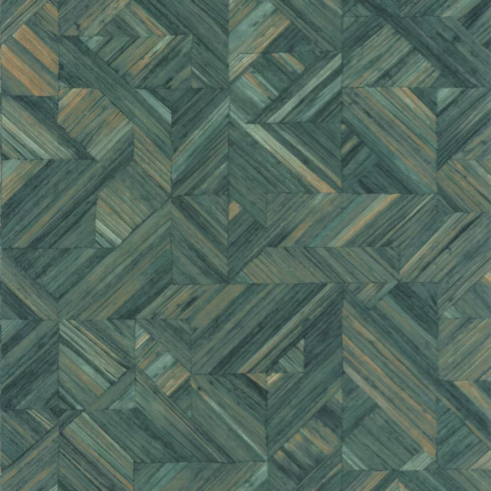 Paille Wallpaper - Vert Canopee swatch