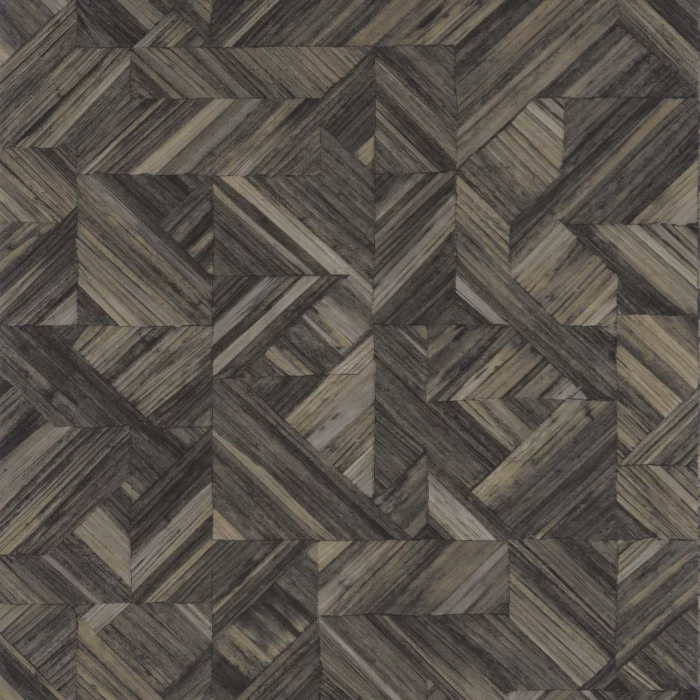 Paille Wallpaper - Noir Reglisse swatch