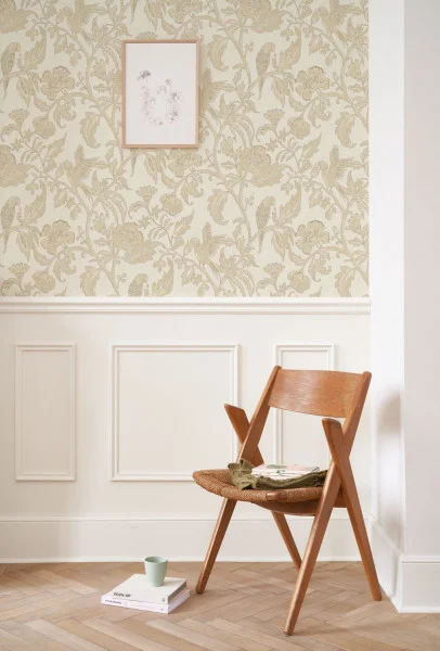 Etourneau Wallpaper - Beige Ficelle by Etourneau Wallpaper - Beige Ficelle from