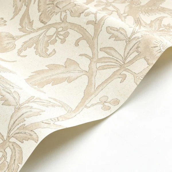 Etourneau Wallpaper - Beige Ficelle by Etourneau Wallpaper - Beige Ficelle from
