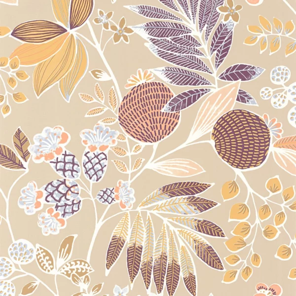 Palm Springs Wallpaper - Sable Du Desert by multicolour botanical wallpaper from casadeco