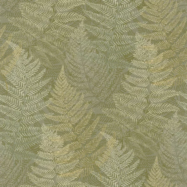Yosemite Wallpaper - Vert Fougere by green botanical wallpaper from casadeco