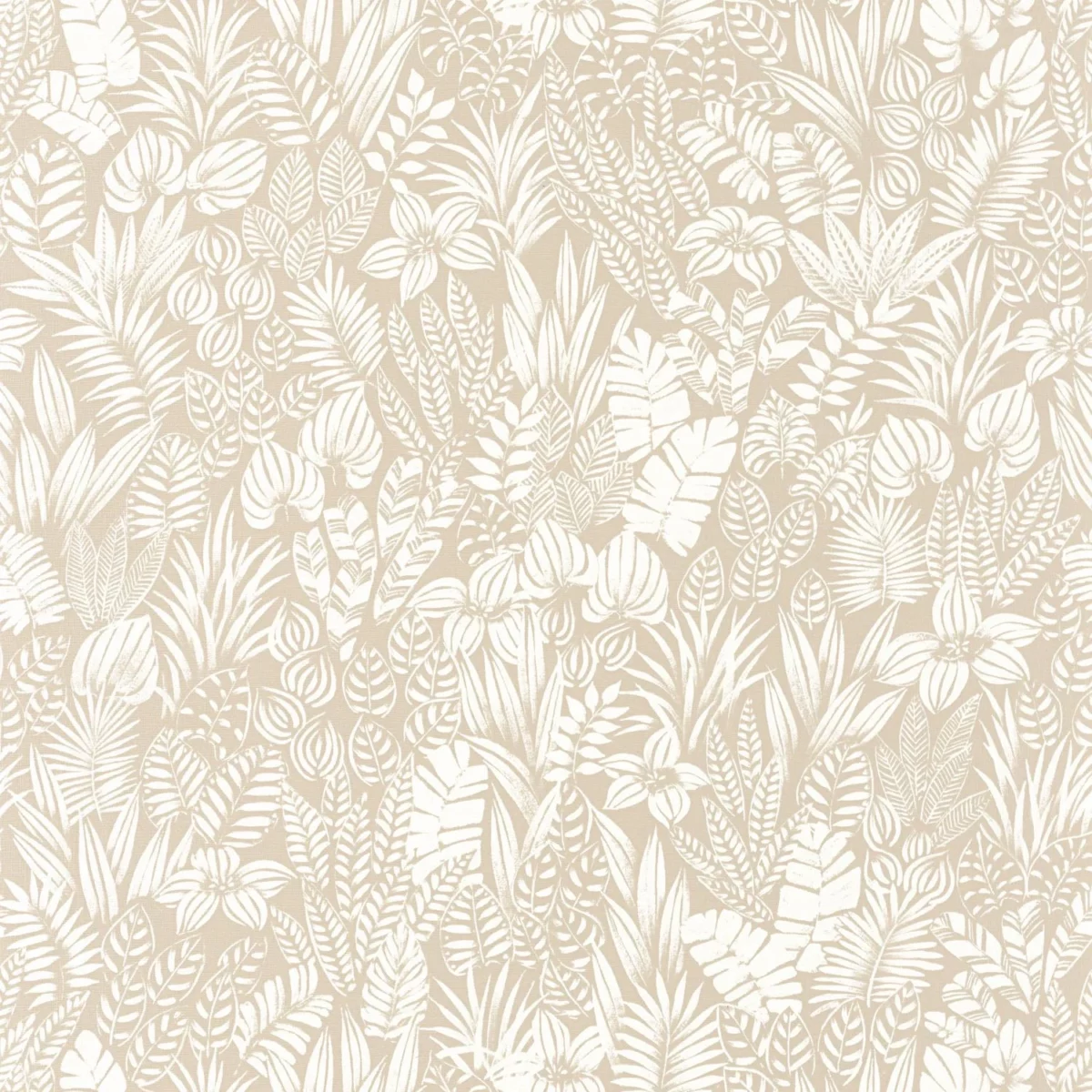 neutral botanical wallpaper from casadeco