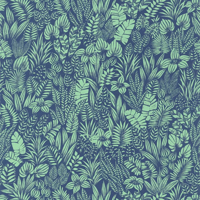 Napa Valley Wallpaper - Indigo / Menthe swatch