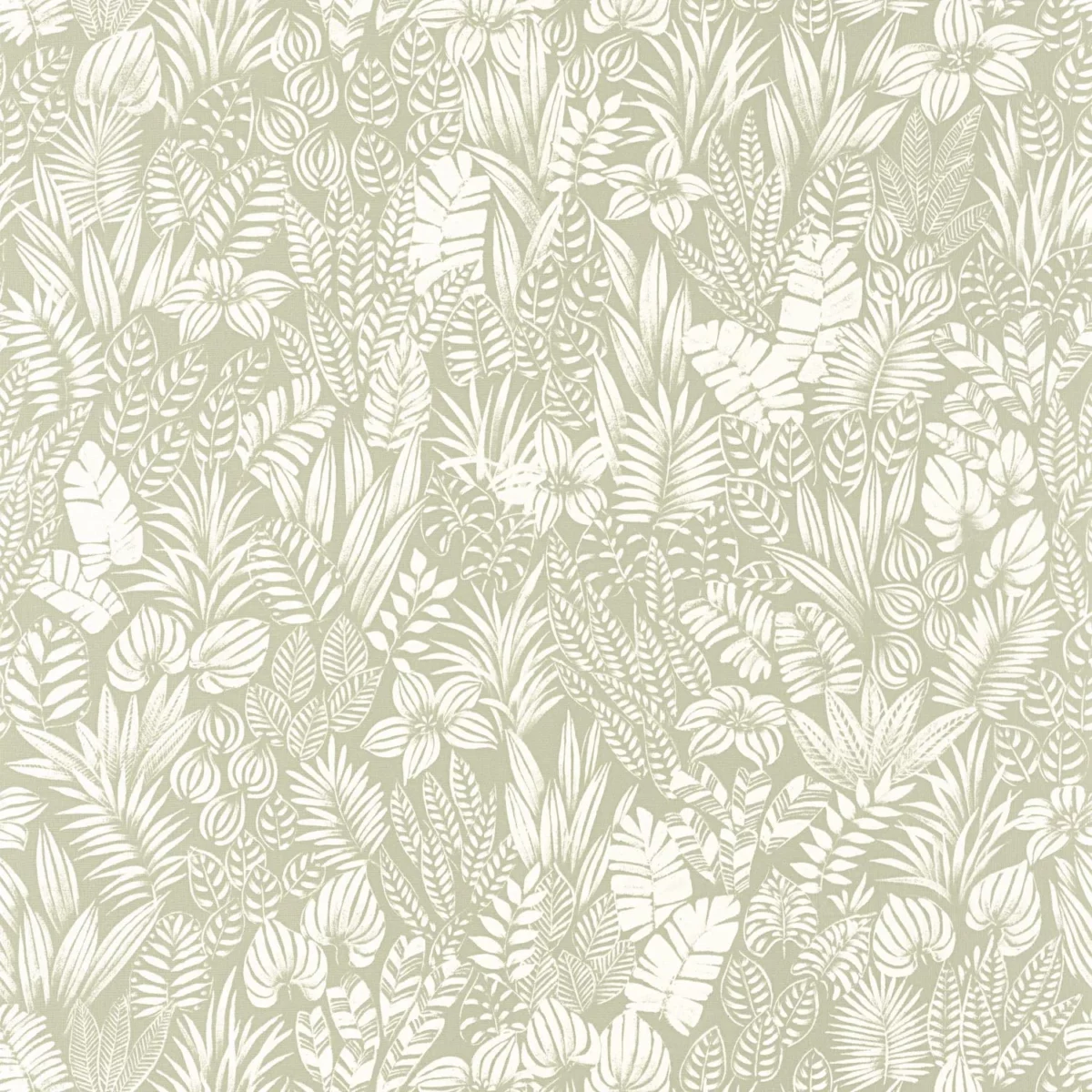 green botanical wallpaper from casadeco