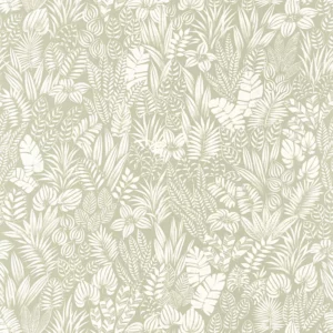 green botanical wallpaper from casadeco