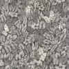 black-grey botanical wallpaper from casadeco