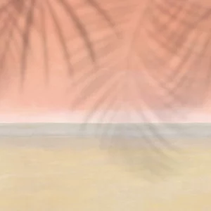orange botanical wallpaper from casadeco