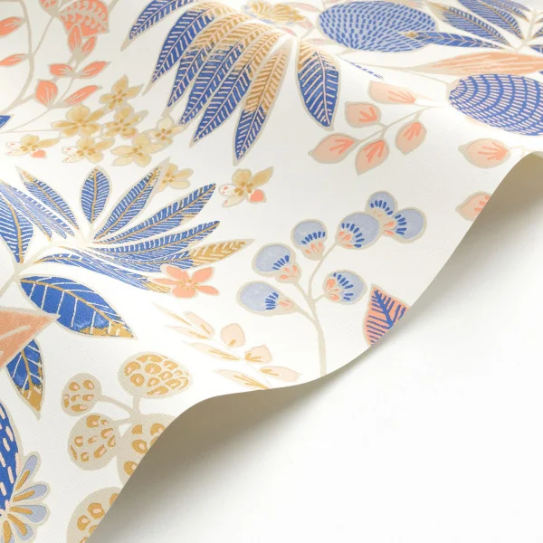 Palm Springs Wallpaper - Indigo / Pêche by Palm Springs Wallpaper - Indigo / Pêche from