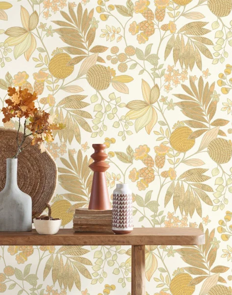 Palm Springs Wallpaper - Jaune Citron by Palm Springs Wallpaper - Jaune Citron from