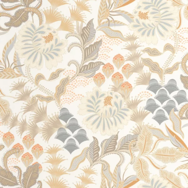 Bloomsbury Wallpaper - Naturel by neutral botanical wallpaper from casadeco
