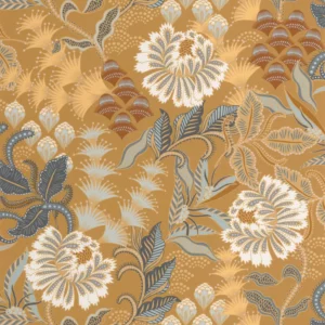 yellow botanical wallpaper from casadeco
