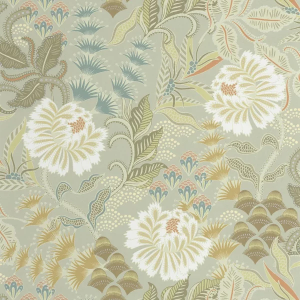 green botanical wallpaper from casadeco