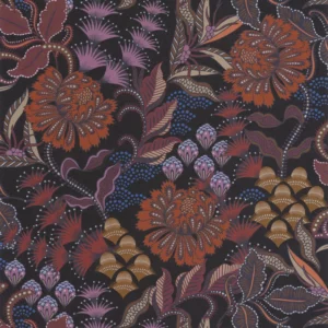 purple botanical wallpaper from casadeco