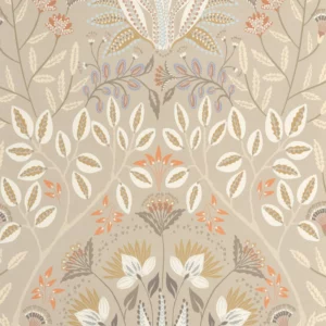 neutral botanical wallpaper from casadeco