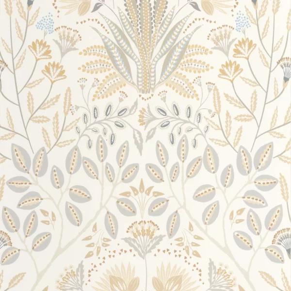 neutral botanical wallpaper from casadeco