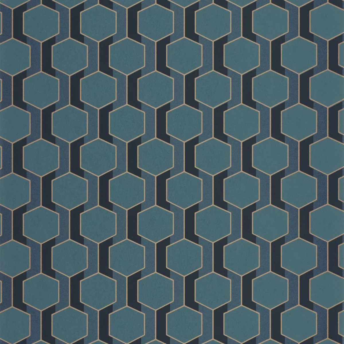 blue geometric wallpaper from casadeco