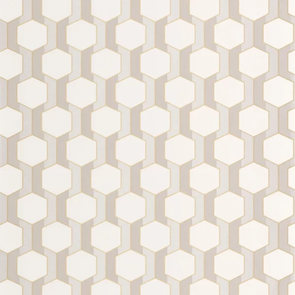 Hamilton Wallpaper - Naturel by neutral geometric wallpaper from casadeco
