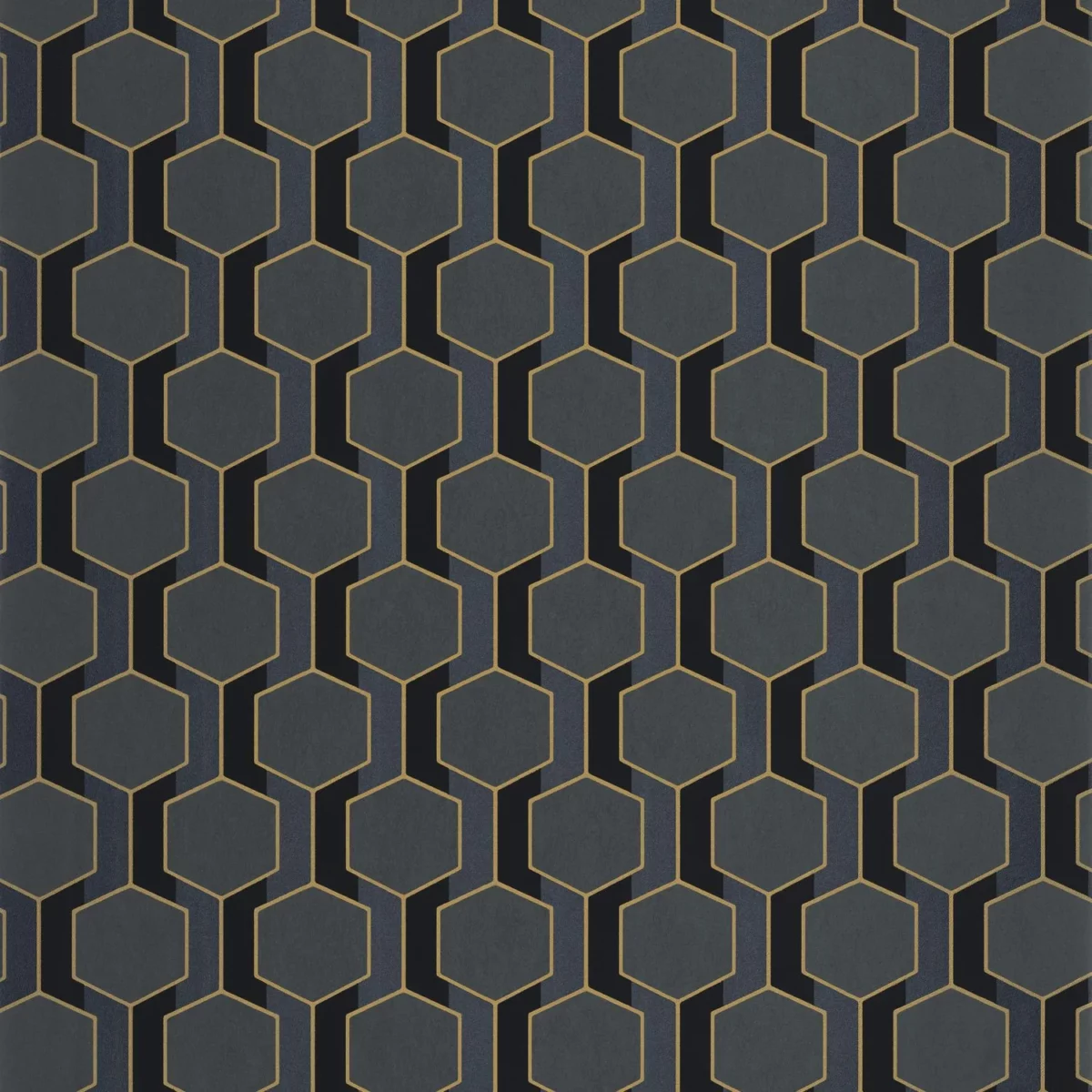 black-grey geometric wallpaper from casadeco