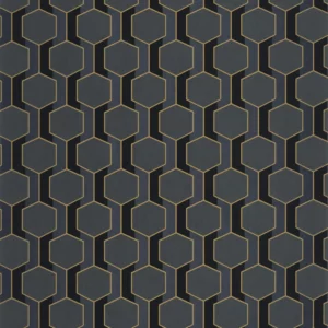 black-grey geometric wallpaper from casadeco