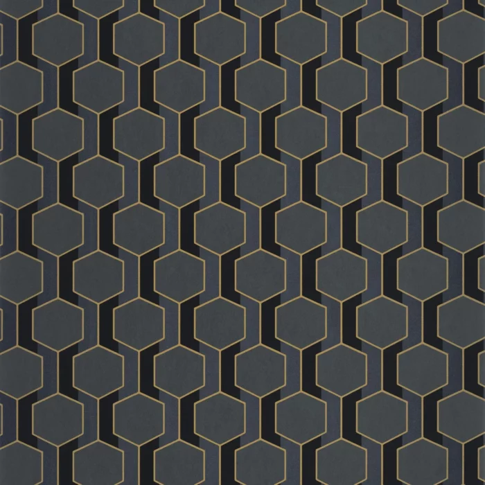 Hamilton Wallpaper - Noir Reglisse swatch