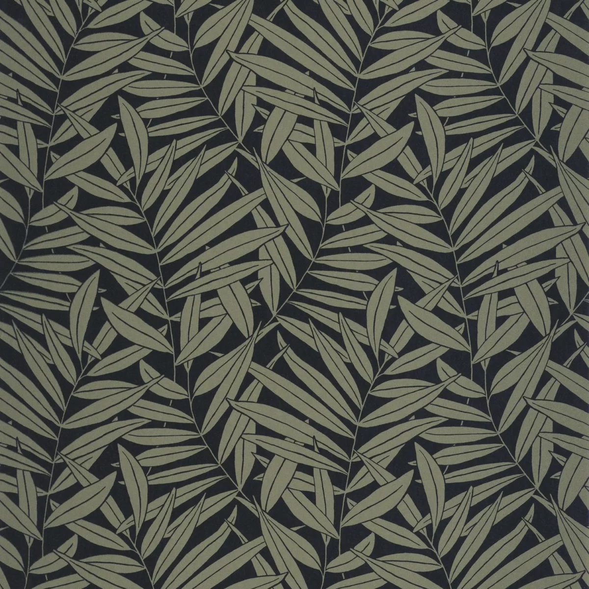Preston Wallpaper - Vert Kaki by green botanical wallpaper from casadeco