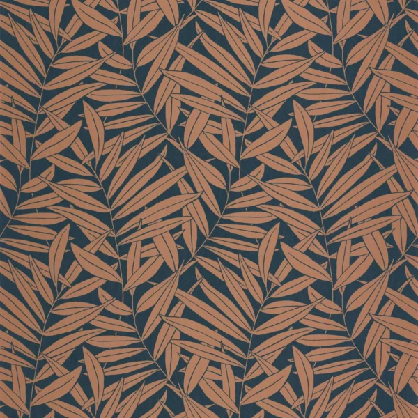 Preston Wallpaper - Rouille by orange botanical wallpaper from casadeco