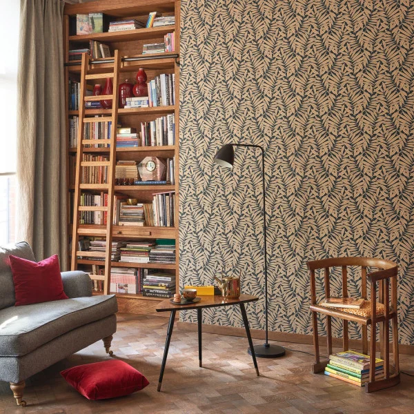 Preston Wallpaper - Mordore Noir by Preston Wallpaper - Mordore Noir from