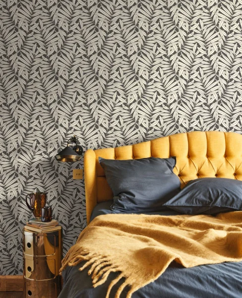 Preston Wallpaper - Noir Naturel by Preston Wallpaper - Noir Naturel from