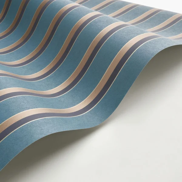 Country Club Wallpaper - Bleu Paon by Country Club Wallpaper - Bleu Paon from
