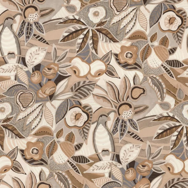 neutral botanical wallpaper from casamance