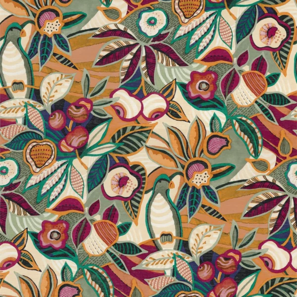 Tehuana Wallpaper - Multico by multicolour botanical wallpaper from casamance