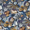 blue botanical wallpaper from casamance