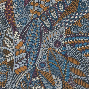 blue contemporary wallpaper from casamance