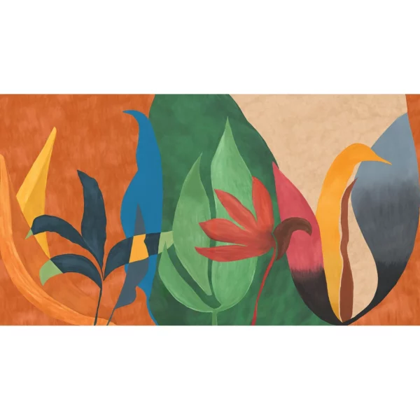Nahua Wallpanel - Multico by multicolour botanical wallpaper from casamance