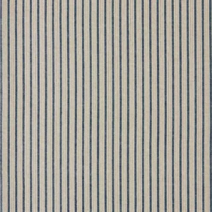 blue striped cotton fabric from Sanderson