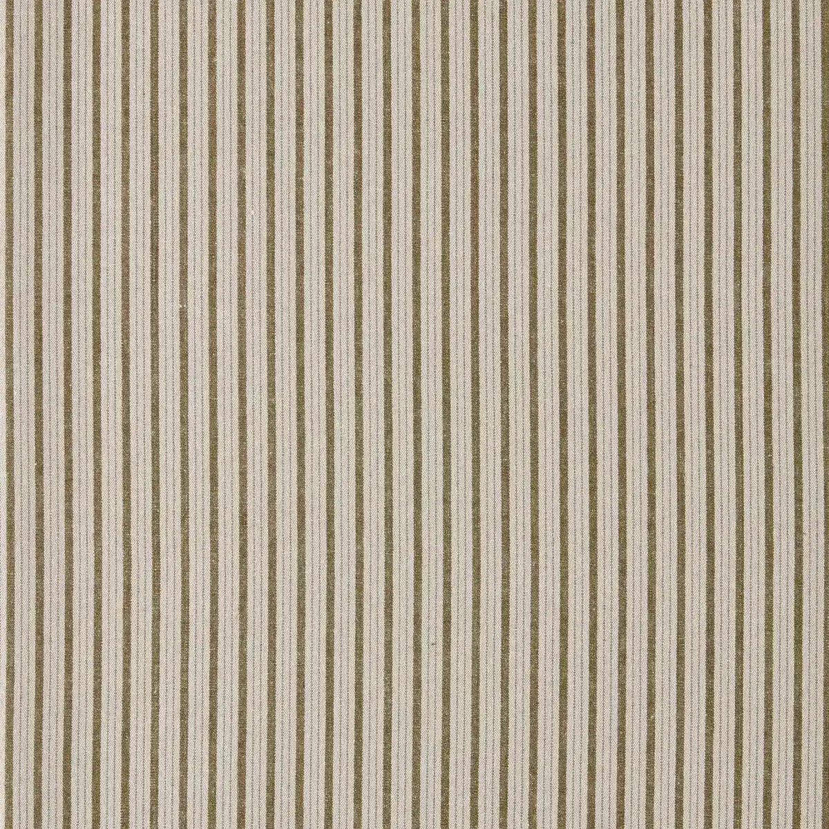 Tetbury Stripe Fabrics - Meadow Moss by brown striped cotton fabric from Sanderson
