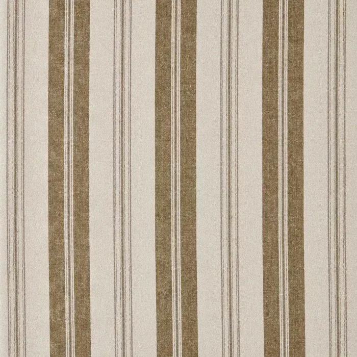 Highgrove Stripe Fabrics - Meadow Moss swatch