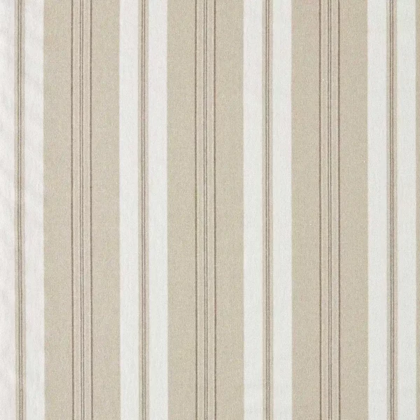 Highgrove Stripe Fabrics - Gritstone by neutral striped cotton fabric from Sanderson