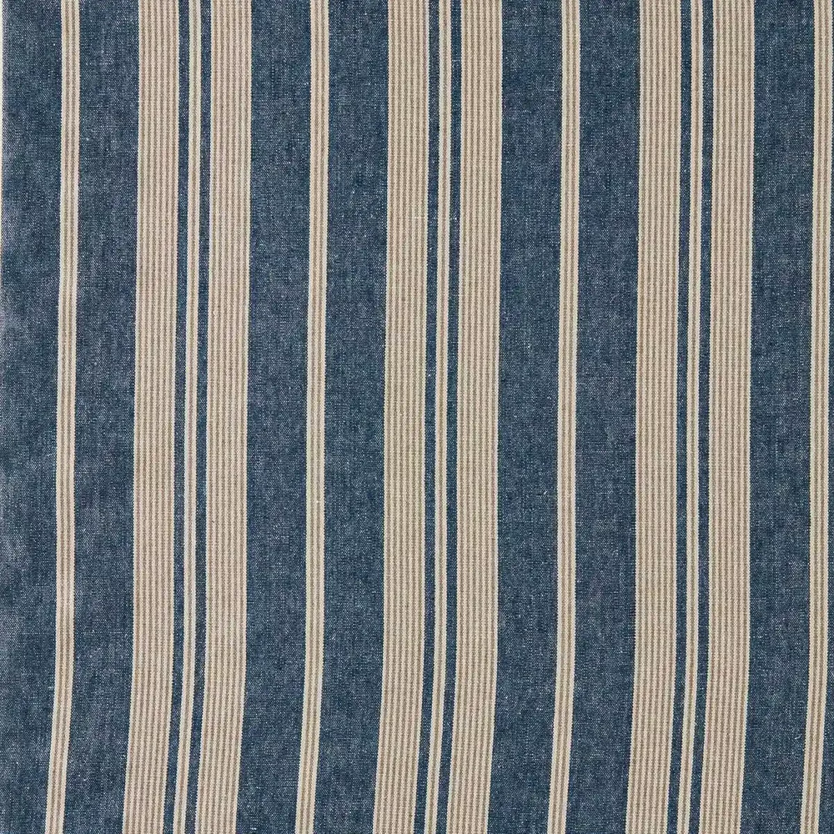 blue striped linen fabric from Sanderson