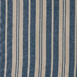 blue striped linen fabric from Sanderson