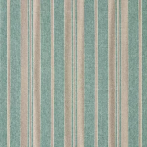 blue striped linen fabric from Sanderson
