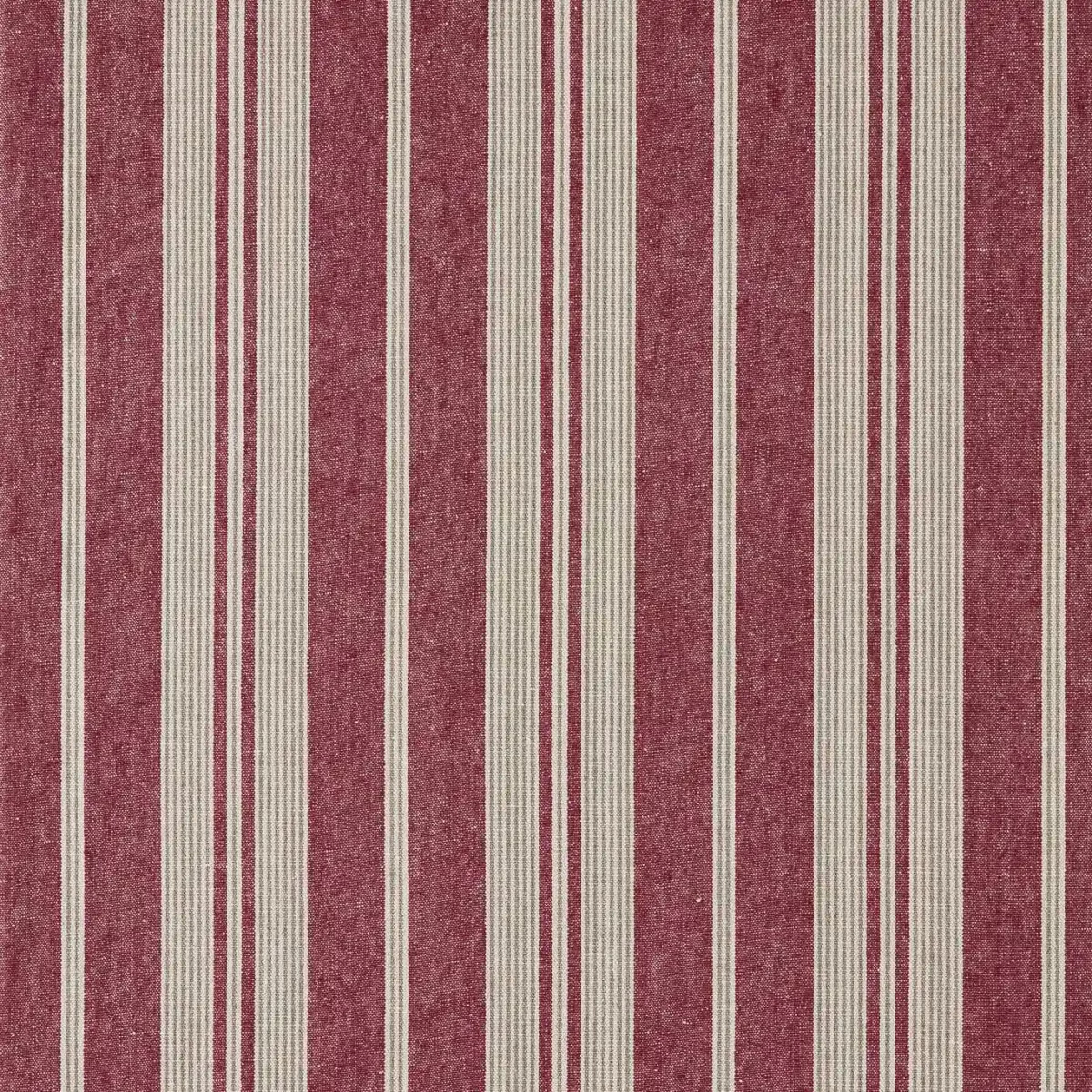 Amberley Stripe Fabrics - Madder by purple striped linen fabric from Sanderson