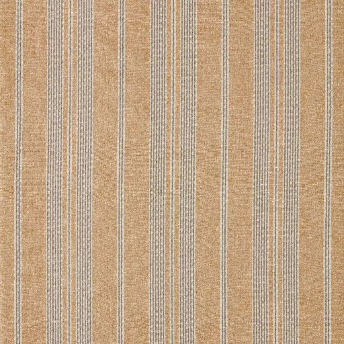 Amberley Stripe Fabrics - Golden Knot by brown striped linen fabric from Sanderson