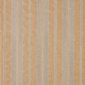 brown striped linen fabric from Sanderson