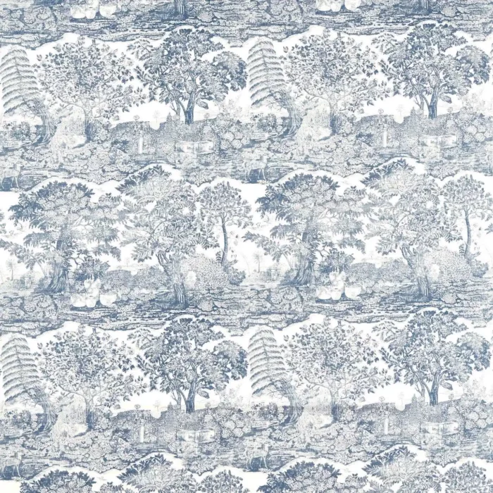 Highgrove Toile Fabric - Tetbury Blue swatch