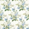 blue botanical linen fabric from Sanderson