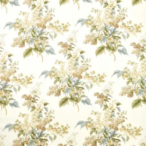 green botanical linen fabric from Sanderson