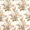 brown botanical linen fabric from Sanderson